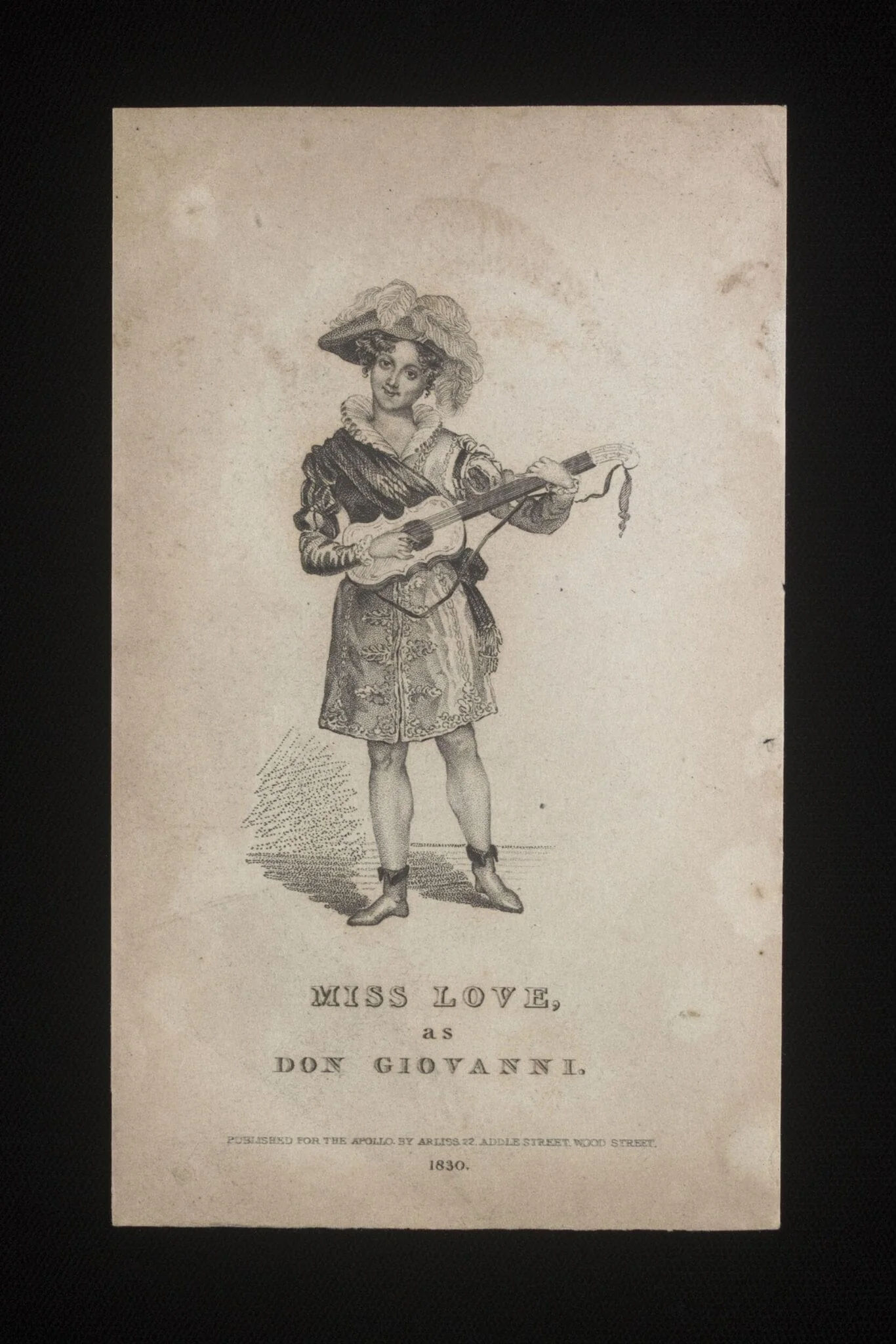 Miss Love in the character of Don Giovanni, by Arliss, 1830