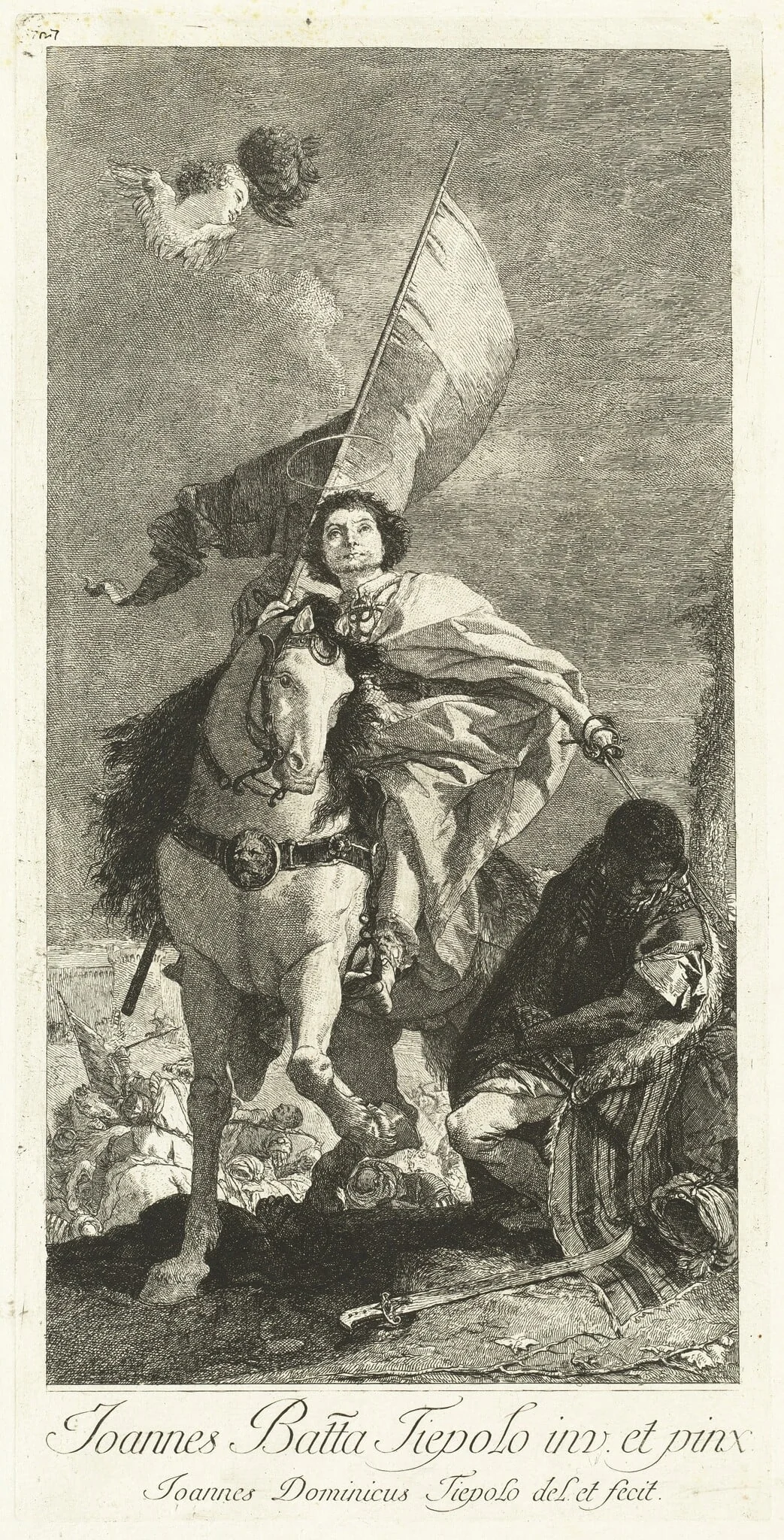 Saint James of Compostela, by Giovanni Domenico Tiepolo, ink, 1766