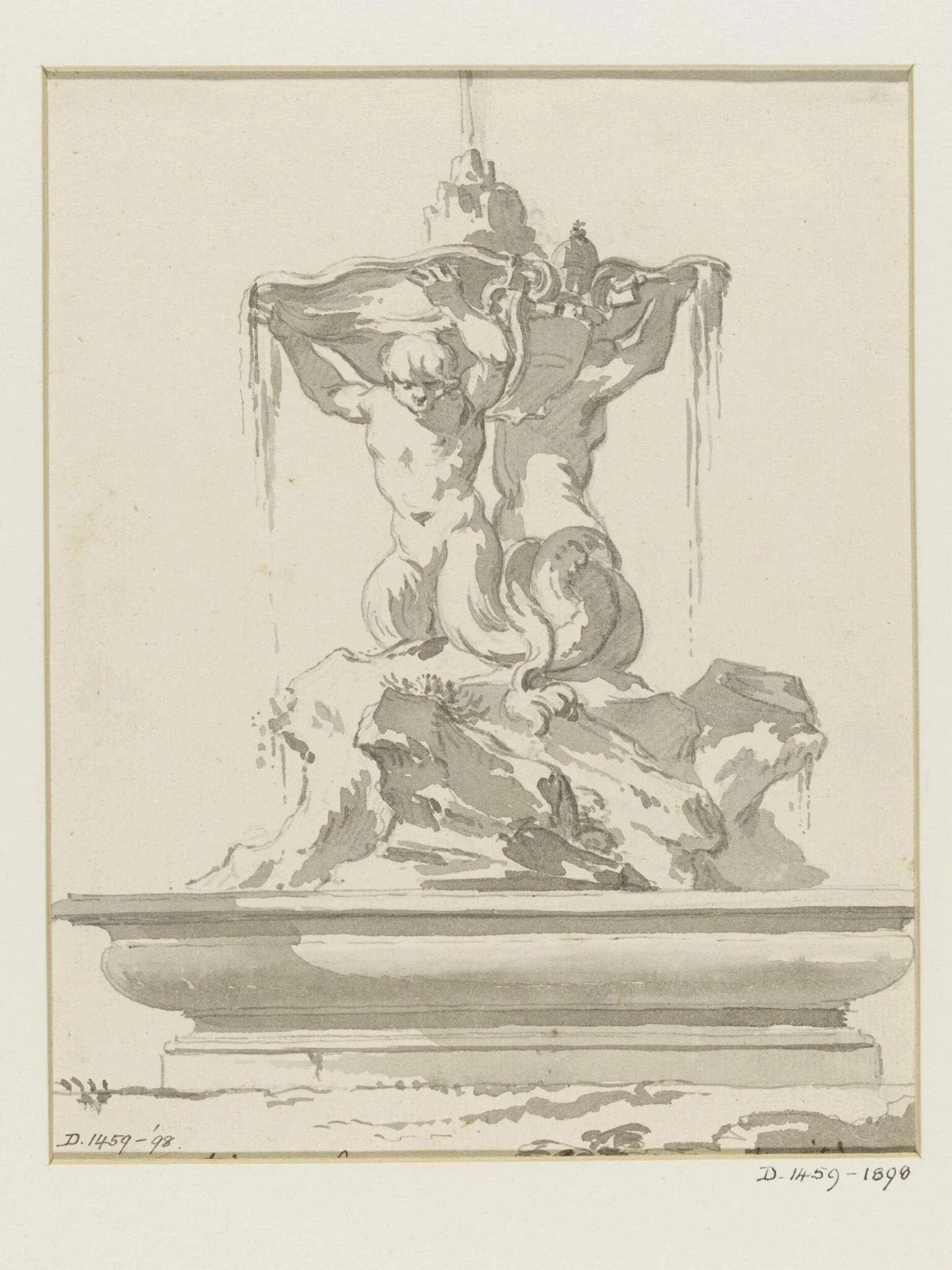 Drawing of a fountain