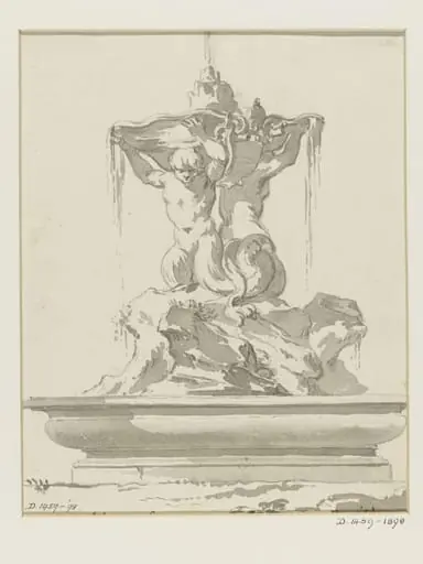 Drawing of a fountain