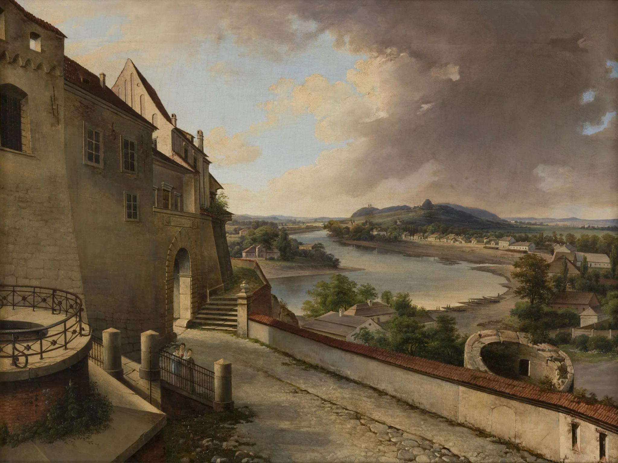 "View from Wawel" by Jan Nepomucen Głowacki, by Aleksander Płonczyński, oil, 1848