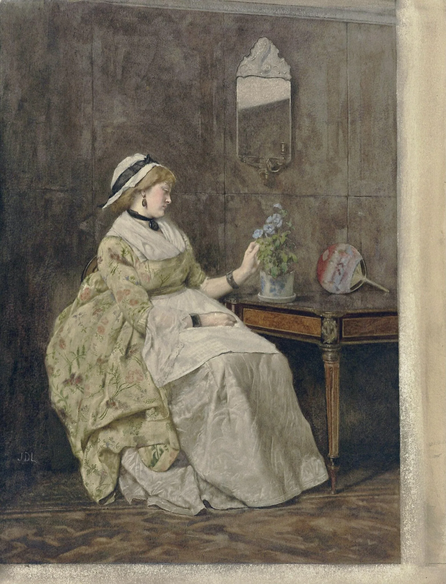 Contemplation, by Sir James Dromgole Linton, watercolor, 1888
