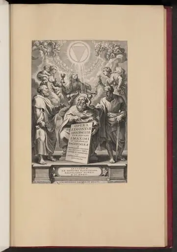 Title Page for Balthasar Cordier's "Opera S. Dionysii Areopagitae, I"