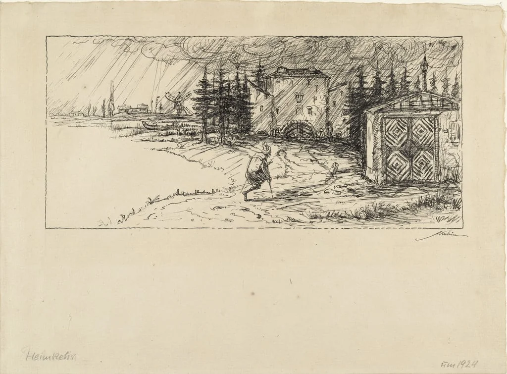 Untitled, by Alfred Kubin, ink, 1924