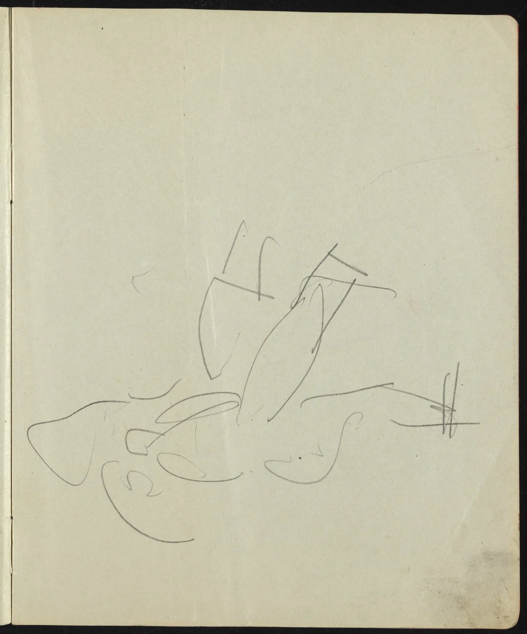 Dancers and Performers (Page from a Sketchbook), by Ernst Ludwig Kirchner, graphite, 1911