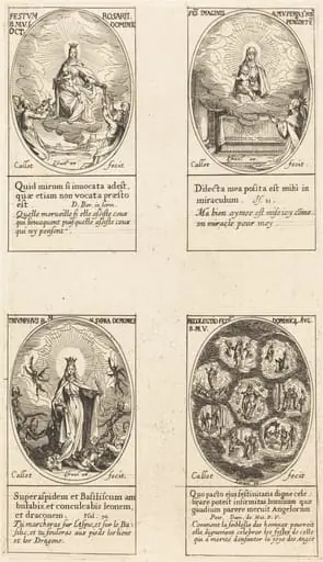 Our Lady of the Rosary; Virgin and Child Appearing in a Cloud; Triumphant Virgin; Collection of the Feasts Dedicated to the Life of the Virgin