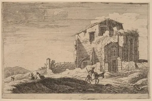 View of a Ruined Building