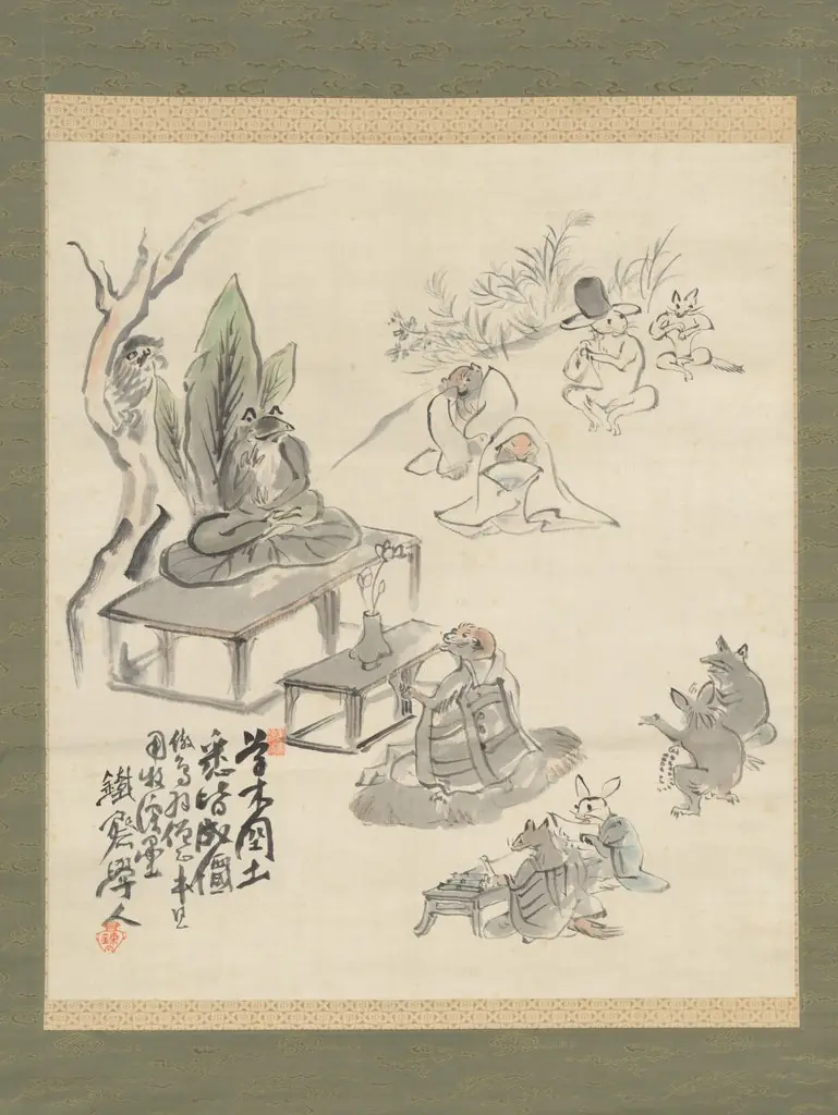Scene Inspired by the Scrolls of Frolicking Animals and Humans