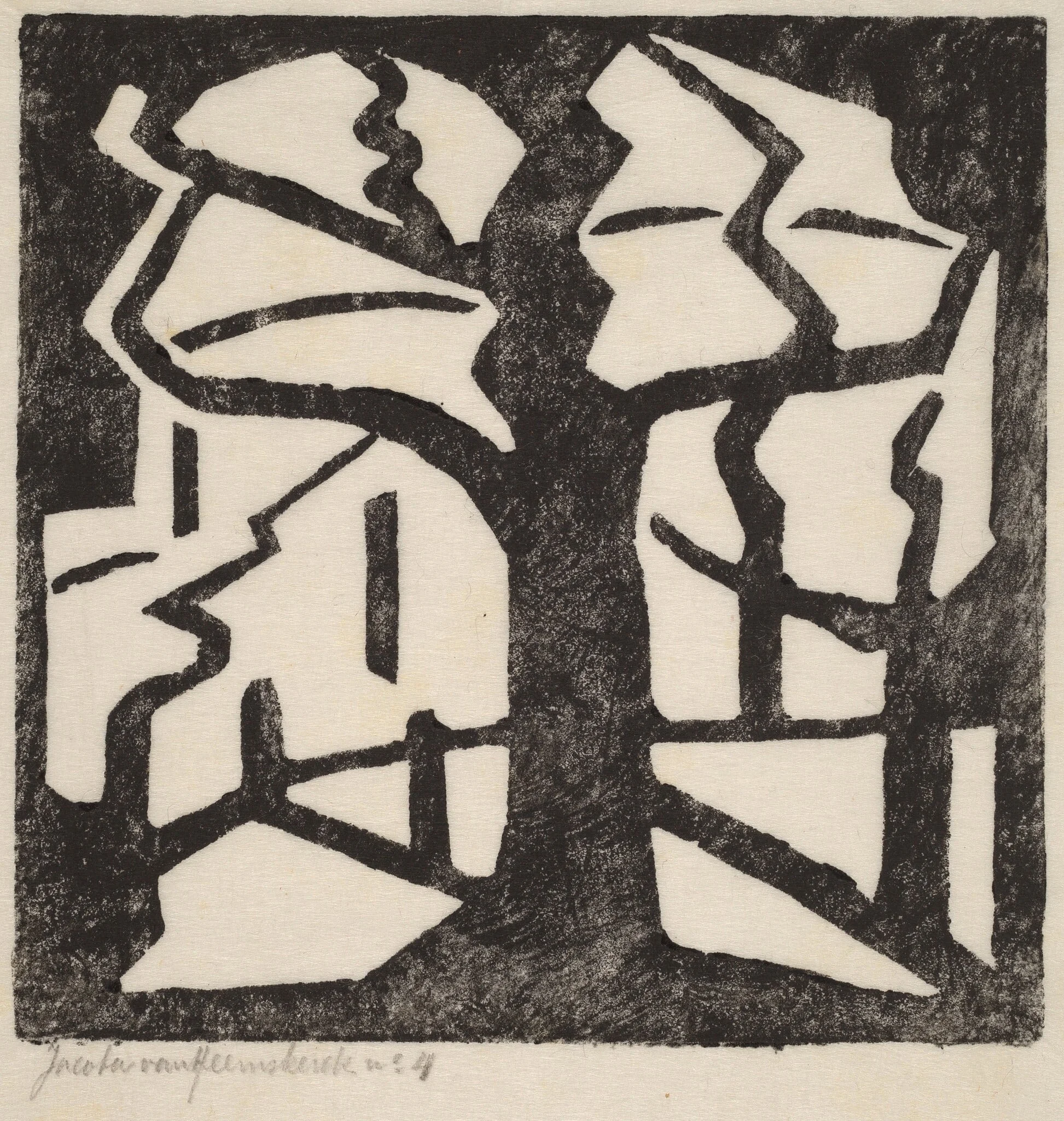 Tree, by Jacoba van Heemskerck van Beest, ink, 1915