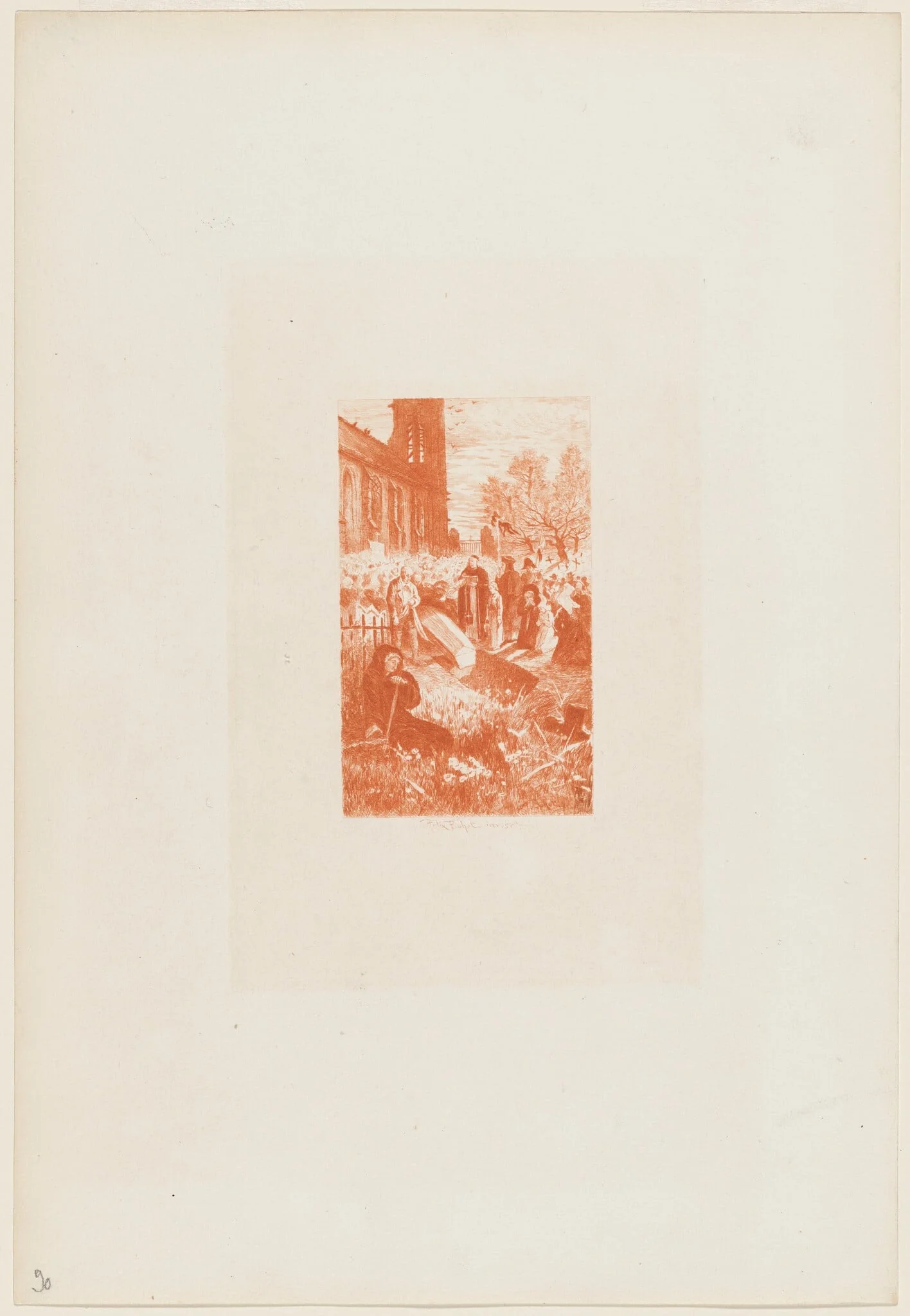 L'Ensorcelée, by Félix-Hilaire Buhot, ink, 1873