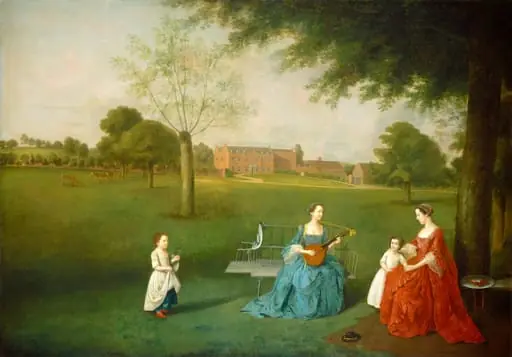 Members of the Maynard Family in the Park at Waltons