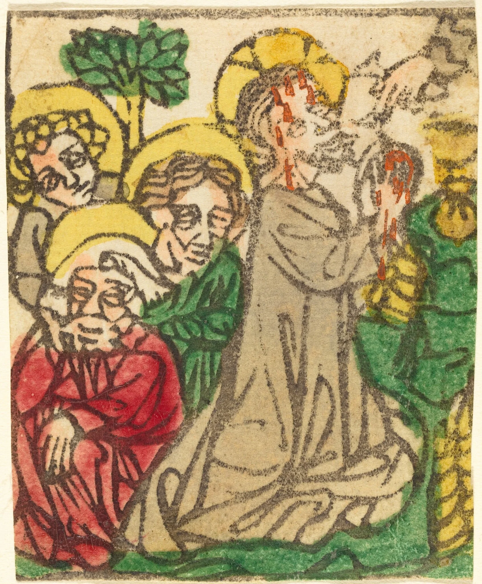 Christ on the Mount of Olives, by German 15th Century, ink, 1438