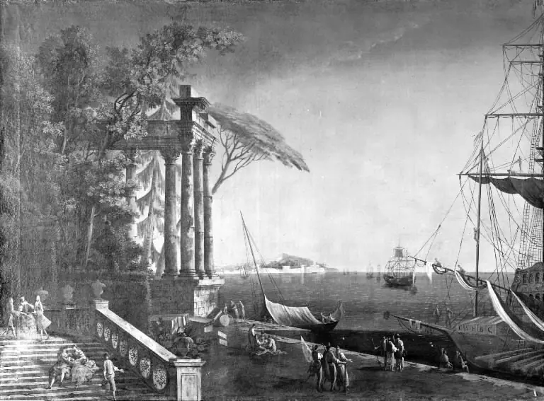 An Italian Seaport with Antique Ruins