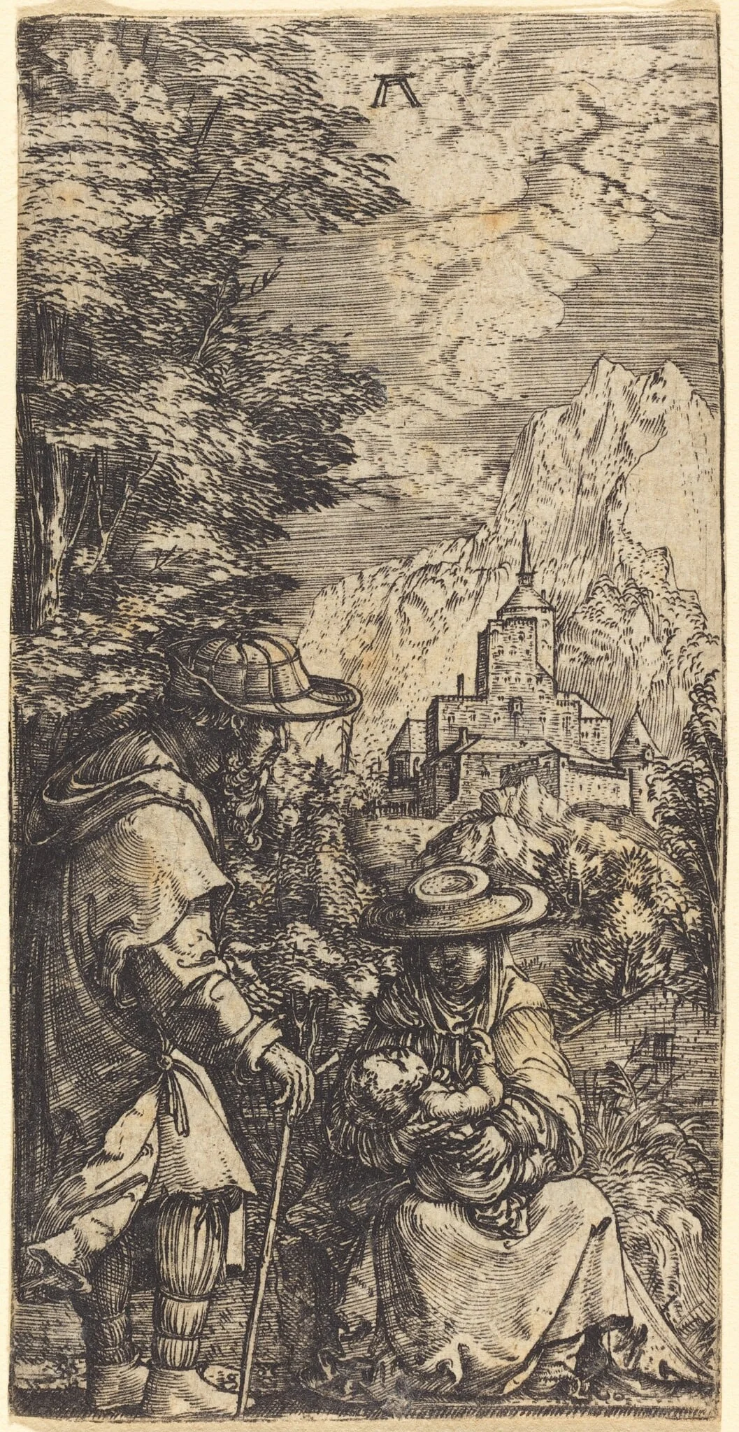 The Rest on the Flight into Egypt, by Albrecht Altdorfer, ink, 1517
