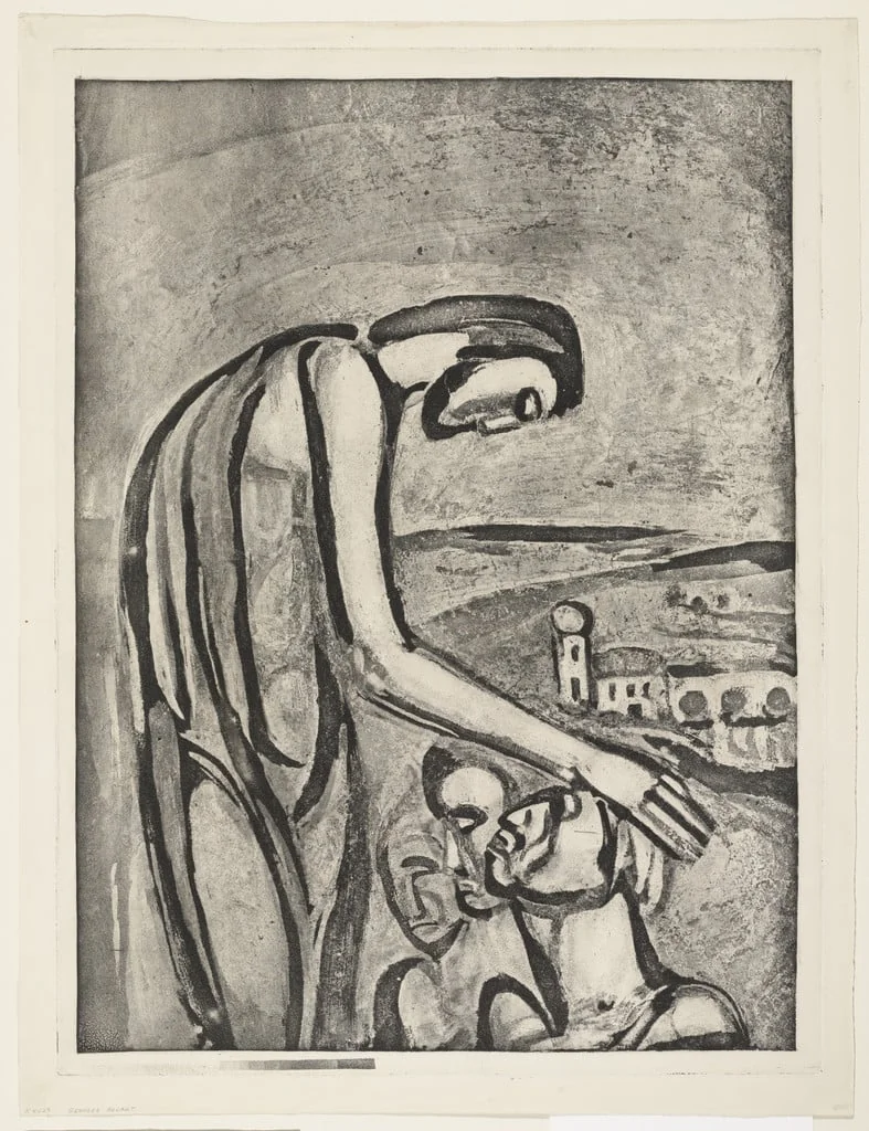 Untitled, by Georges Rouault, ink, 1924