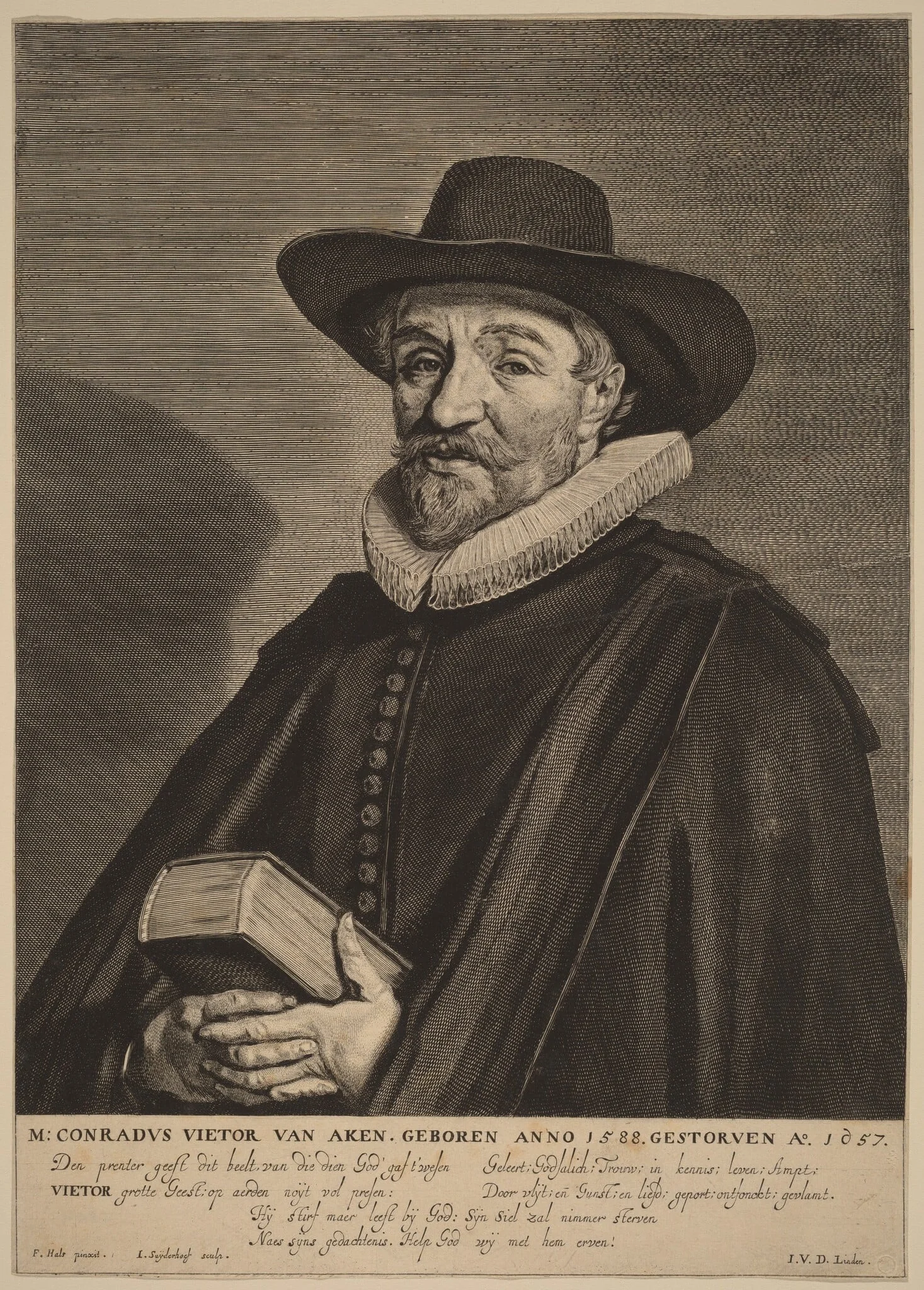 Conrad Vietor van Aken, by Jonas Suyderhoff, ink, 1657