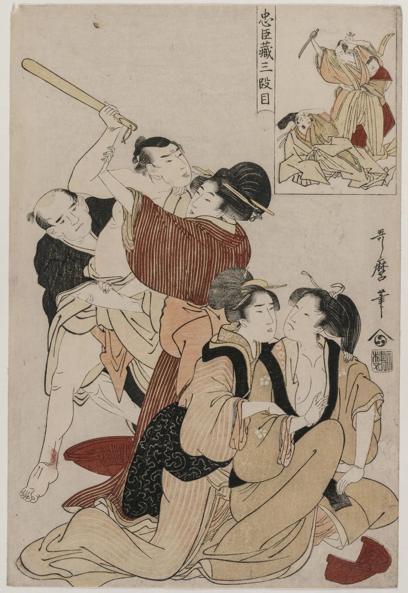 Chushingura: Act III of The Storehouse of Loyalty, by Kitagawa Utamaro, 1794