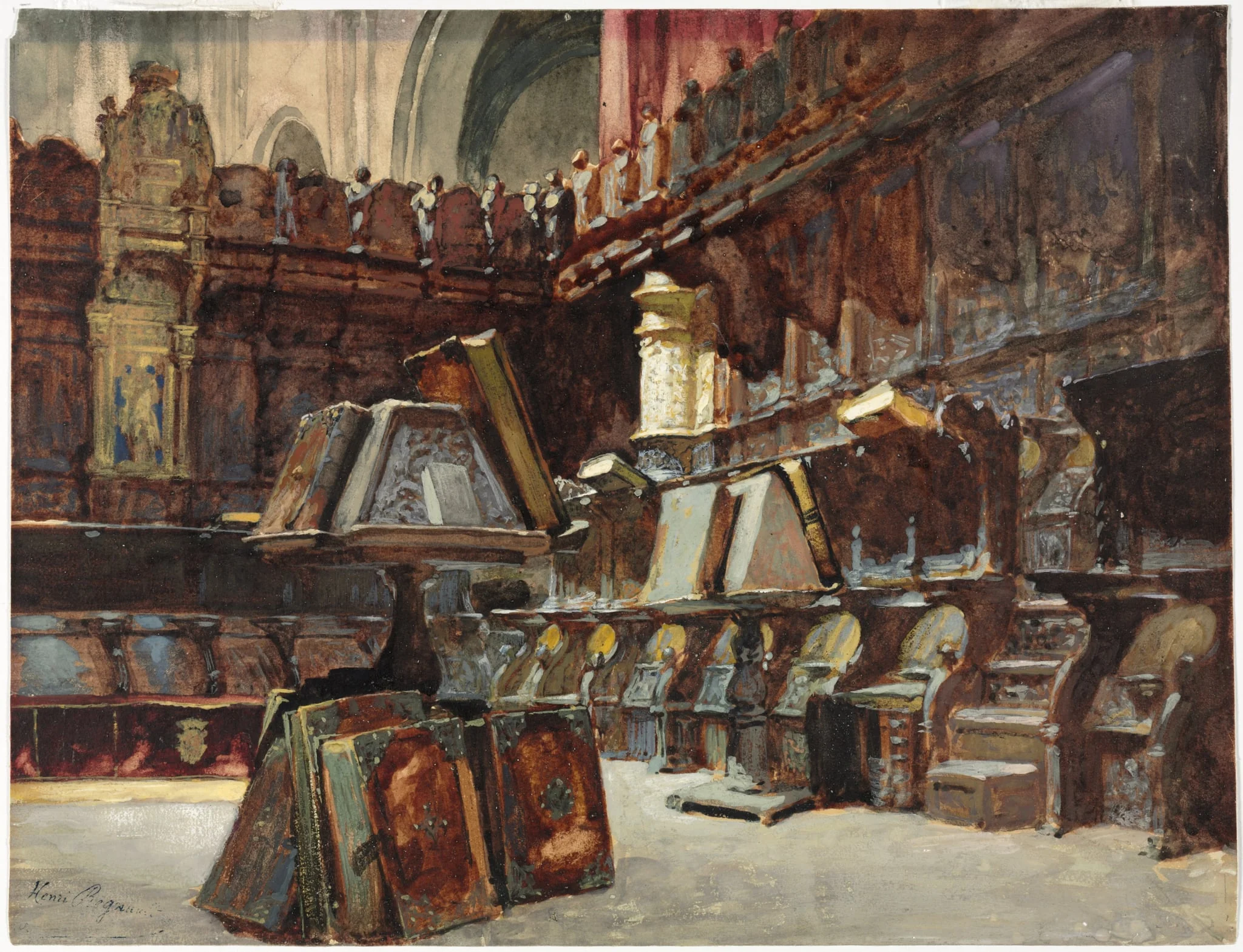 Choir Stalls in a Spanish Cathedral, by Henri Regnault, 1868