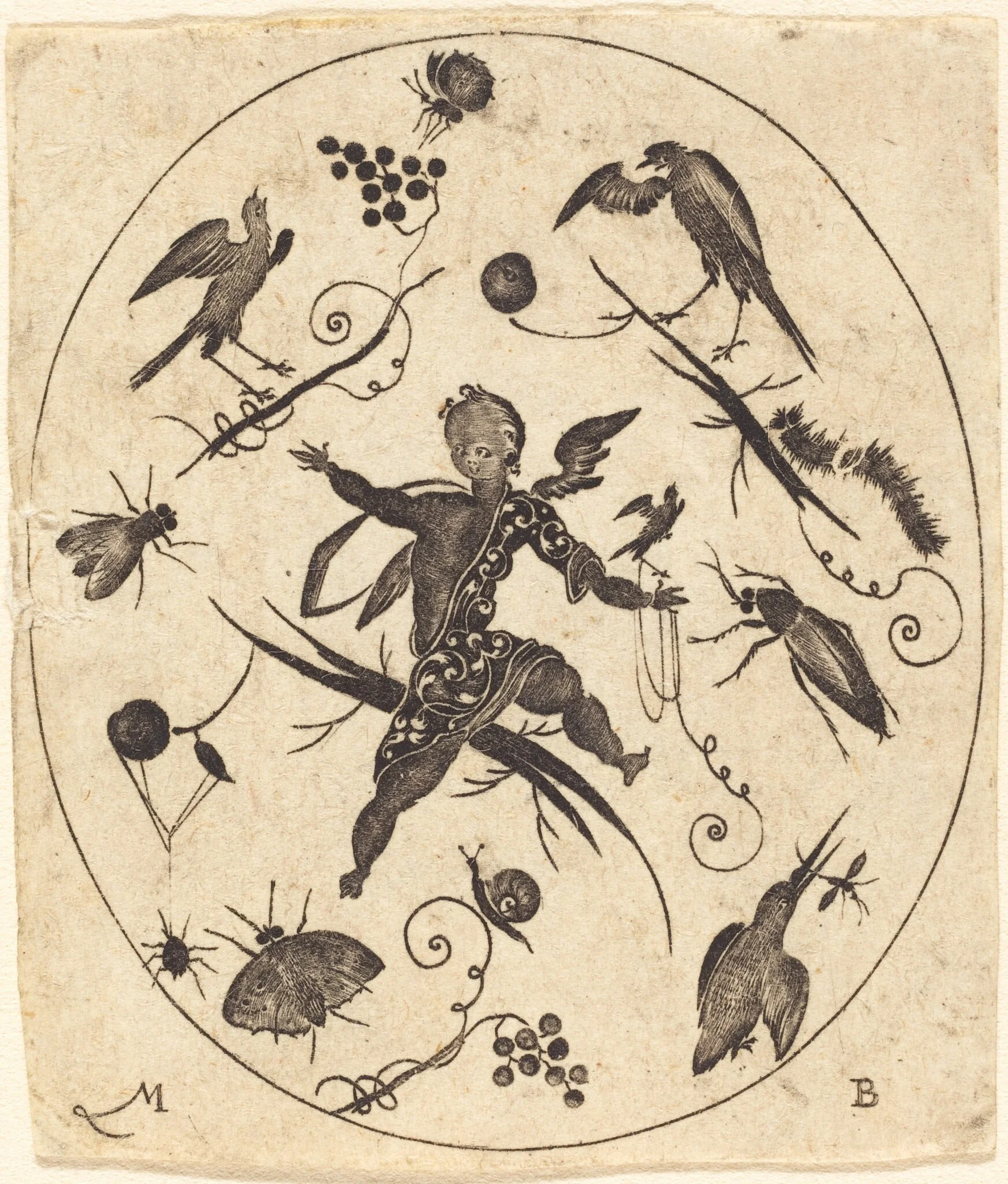 Ornament, by Mathias Beutler, ink, 1602