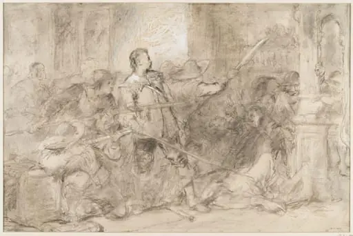A fight between Cavaliers and Puritans