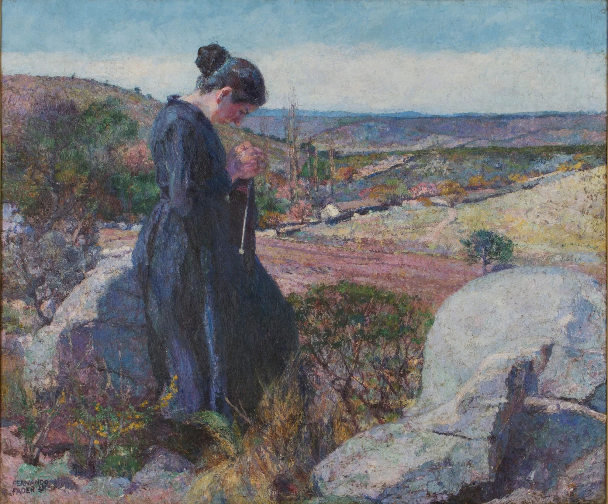 Al solcito, by Fernando Fader, oil, 1922