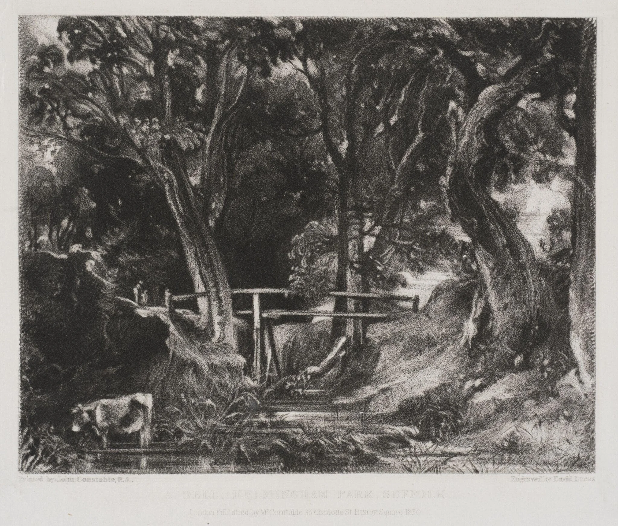 A DELL, HELMINGHAM PARK, SUFFOLK, by John Constable, 1830