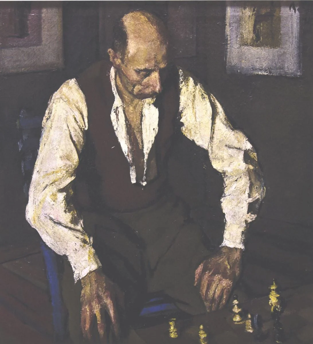 Jucătorul de șah, by Corneliu Baba, unspecified, 1948