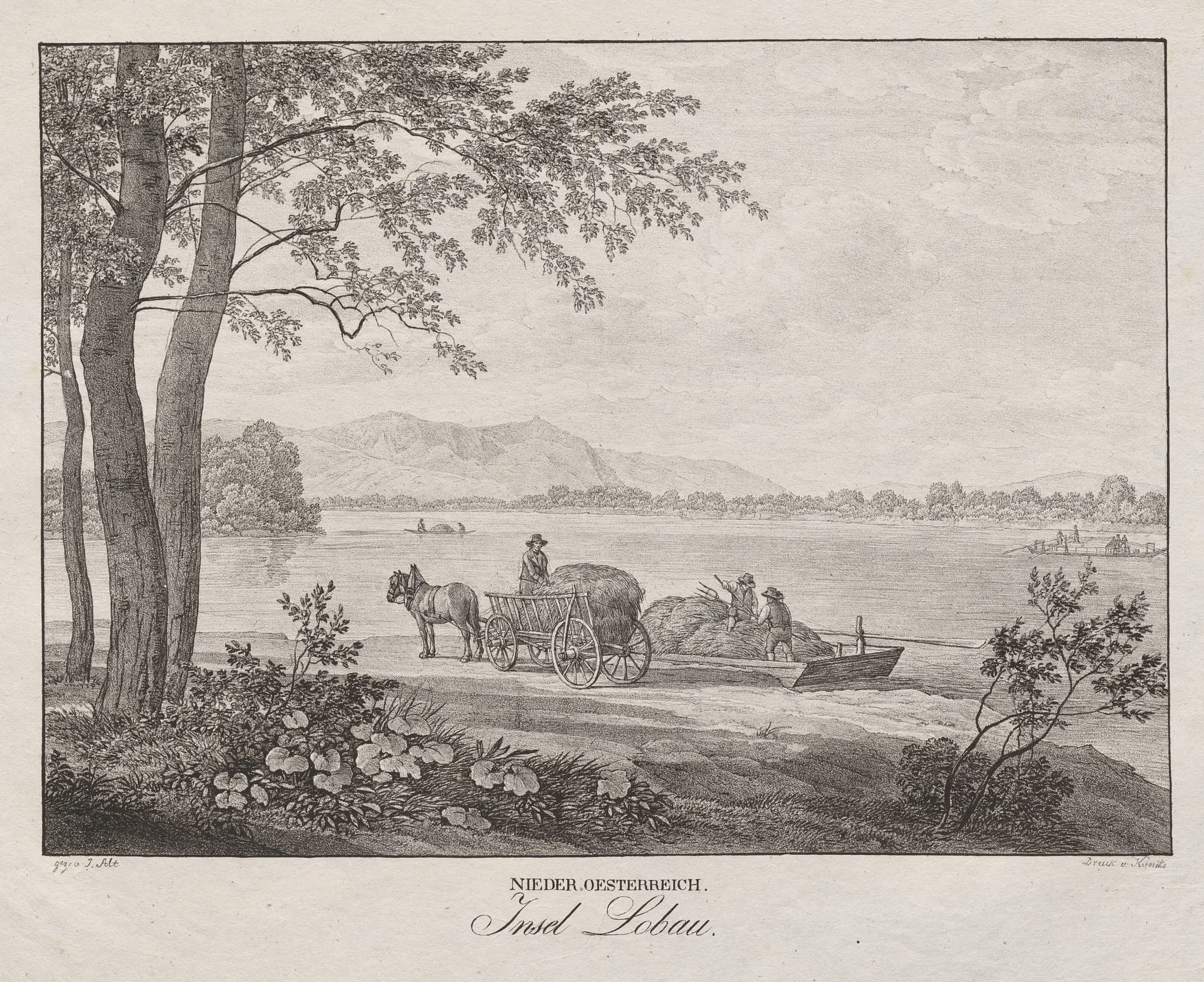 Nieder-oesterreich, Insel Lobau, by Jakob Alt, 1839