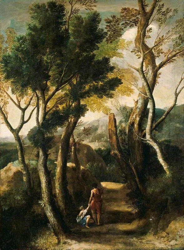 Italian Landscape, by Gaspard Dughet, oil, 1645