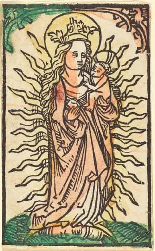 Madonna and Child in a Glory Standing on a Crescent Moon