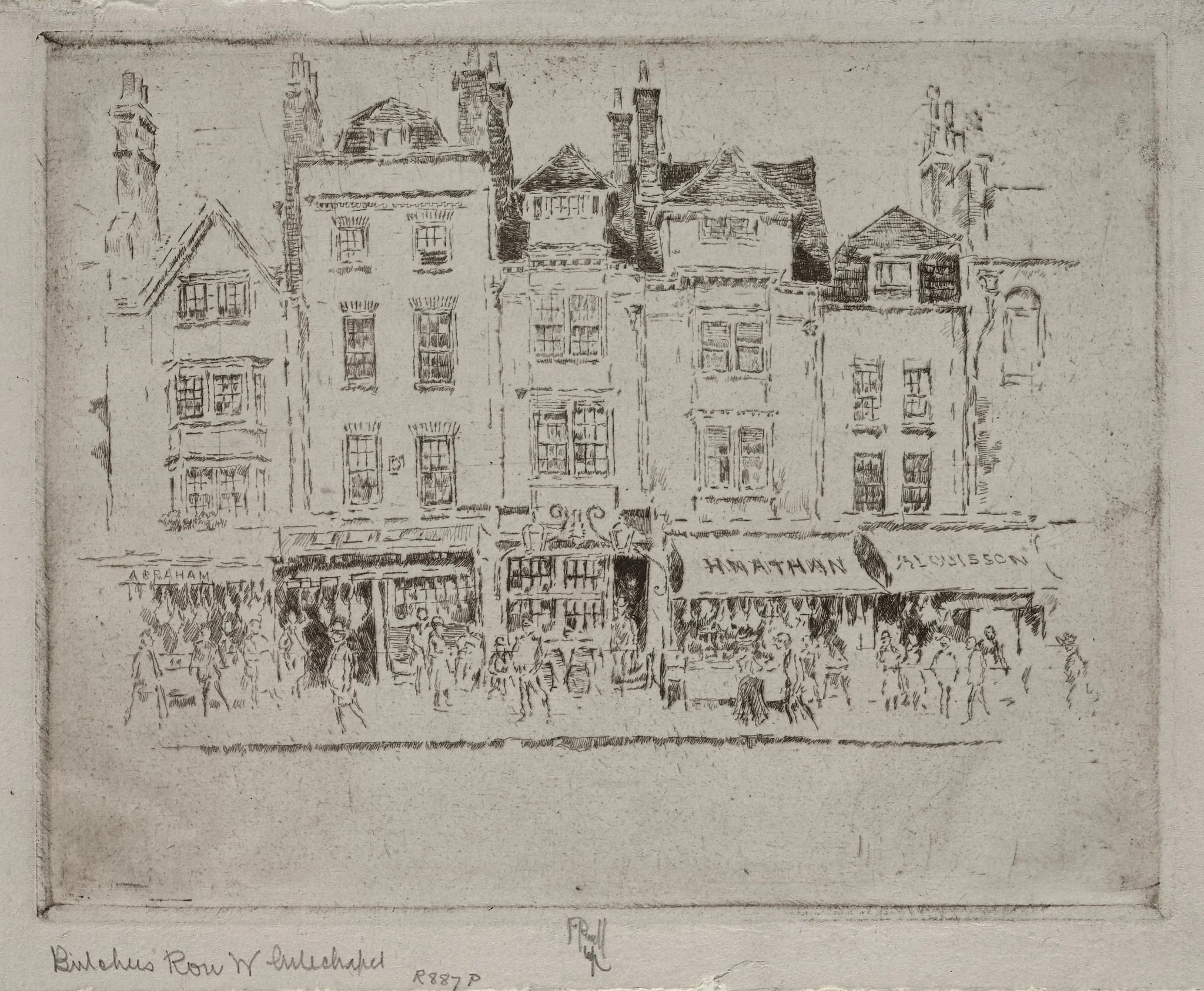 Butcher's Row, Whitechapel, by Joseph Pennell, 1904