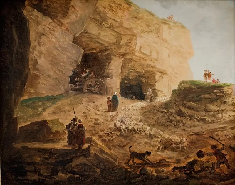 A Quarry with a Flock of Sheep