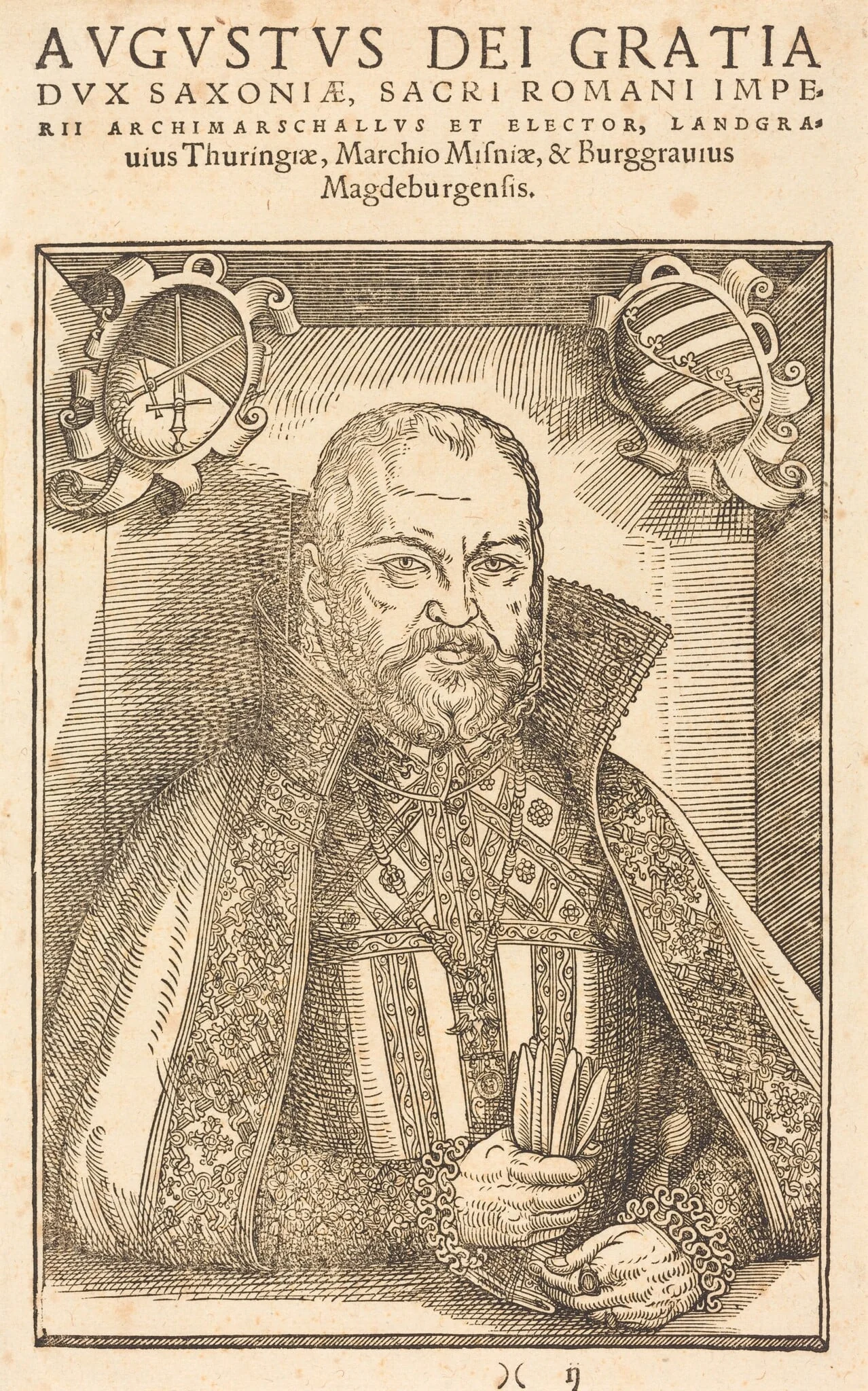 Augustus Hertzog zu Sachsen, by Jakob Lucius the Elder, ink, 1564