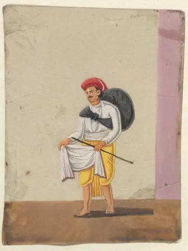 One of seventeen paintings of occupations, especially domestic servants.