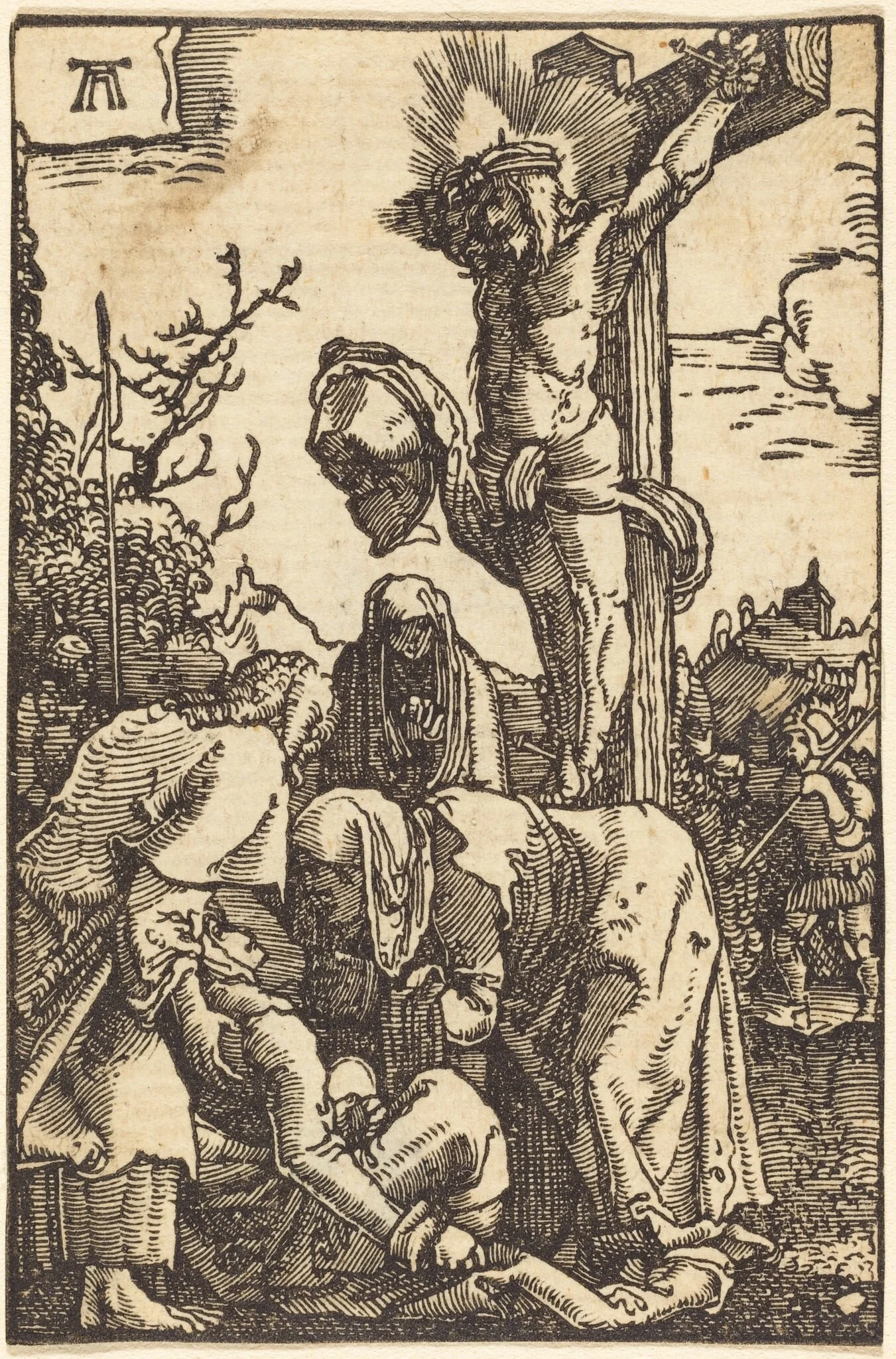 Christ on the Cross, by Albrecht Altdorfer, ink, 1513