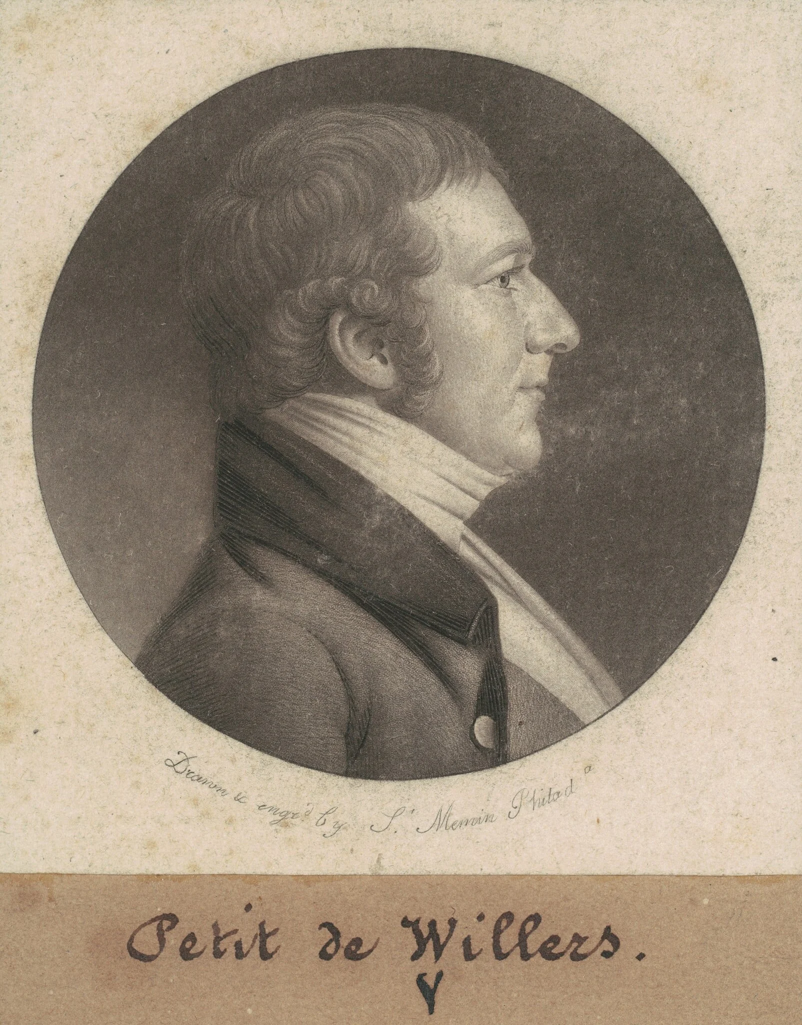 de Villers, by Charles Balthazar Julien Févret de Saint-Mémin, ink, 1801