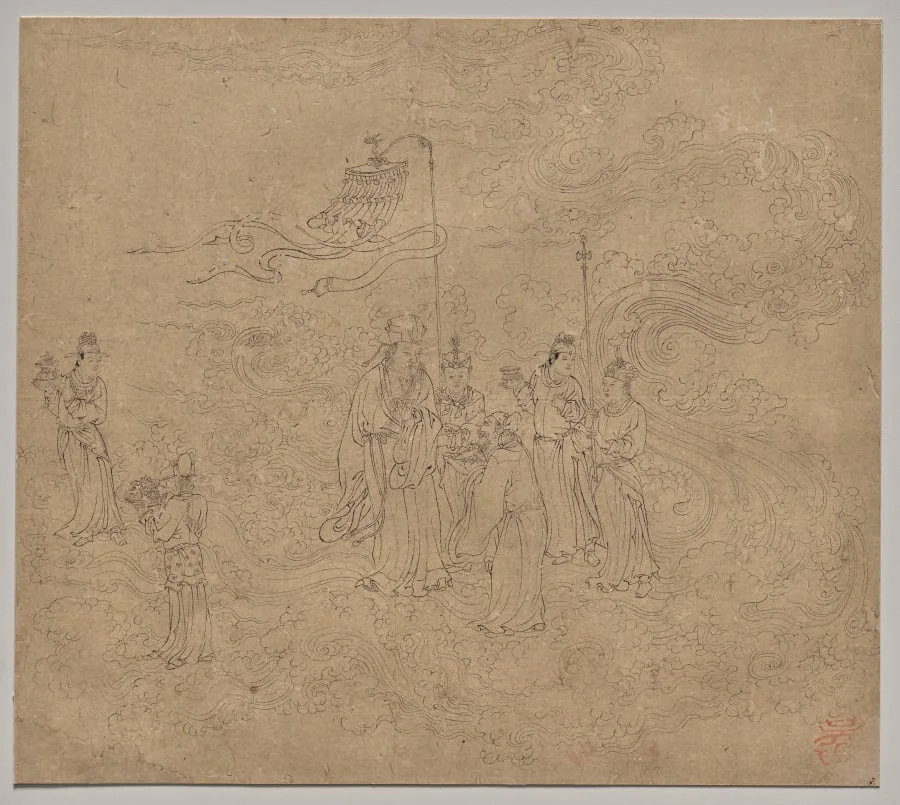 Album of Daoist and Buddhist Themes: Procession of Daoist Deities: Leaf 7