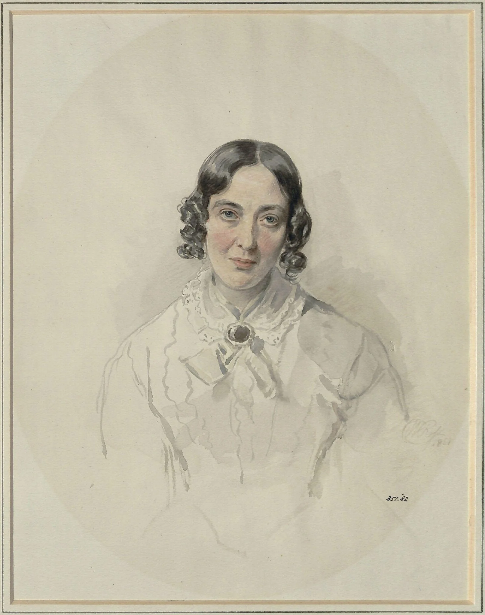 Portrait of Mrs Milnes, by William Ross, watercolor, 1820