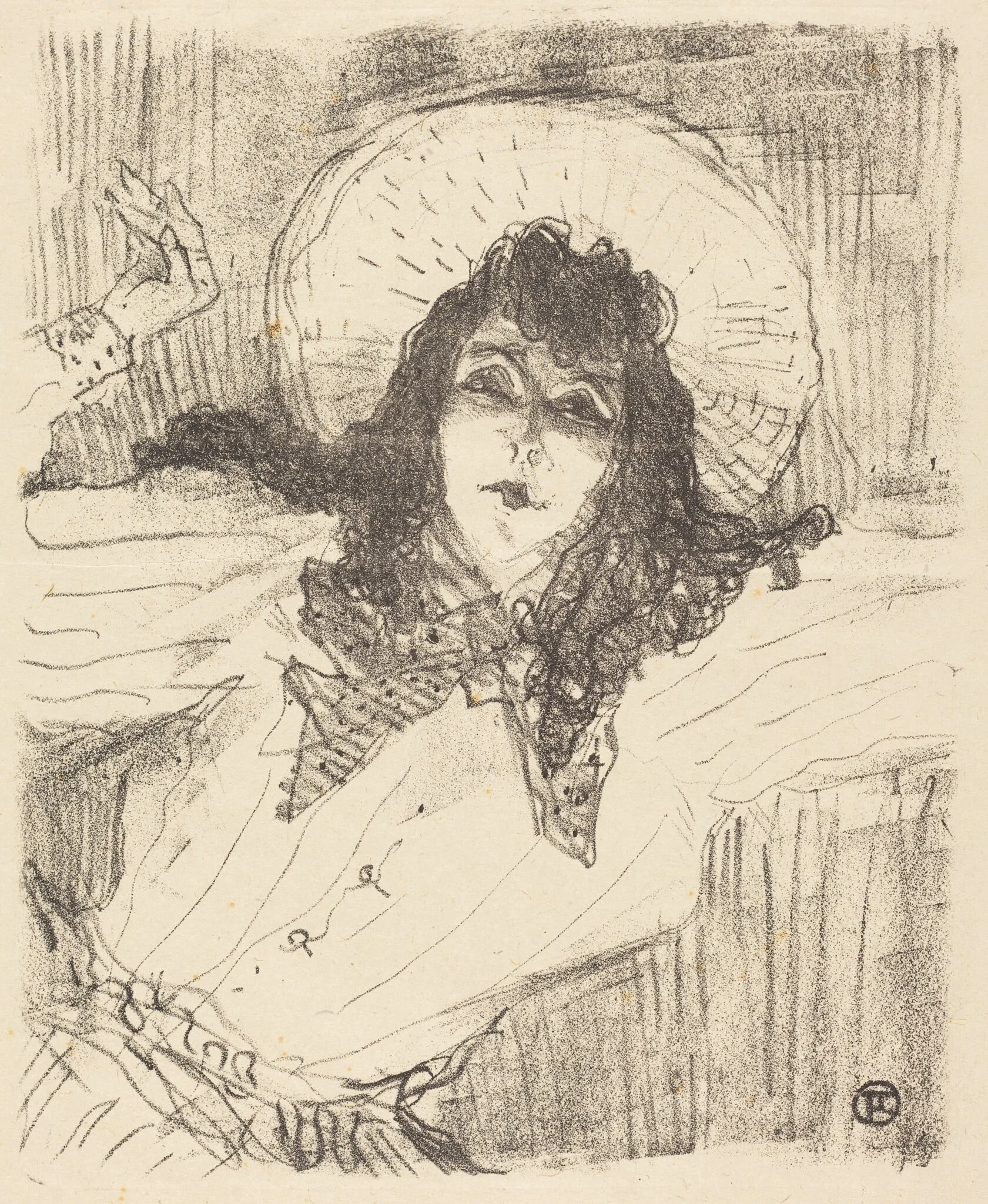 Eva Lavallière, by Henri de Toulouse-Lautrec, ink, 1896
