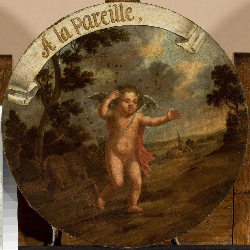 Eros fleeing from bees