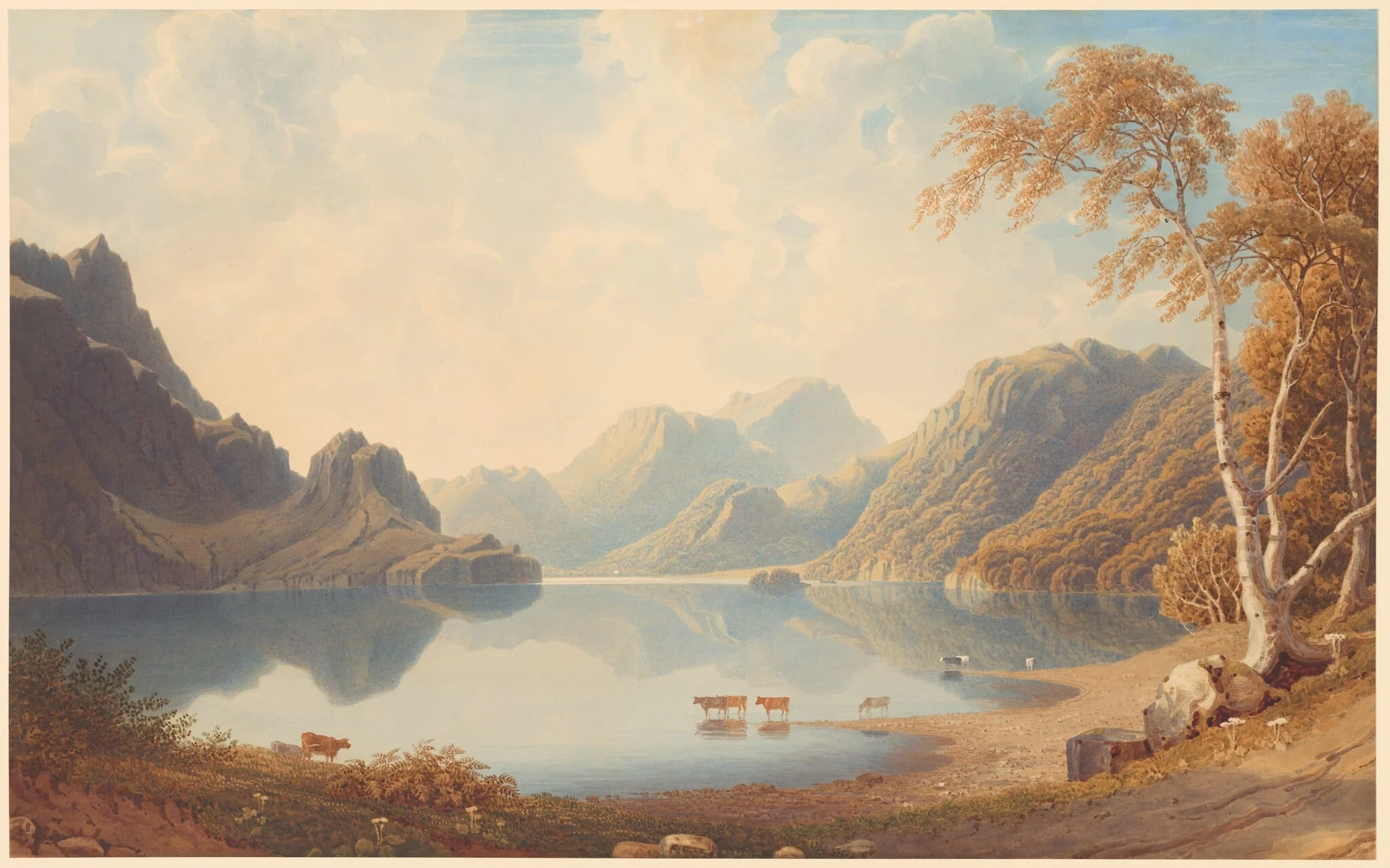 A Loch in Scotland, by George Fennel Robson, graphite, 1810