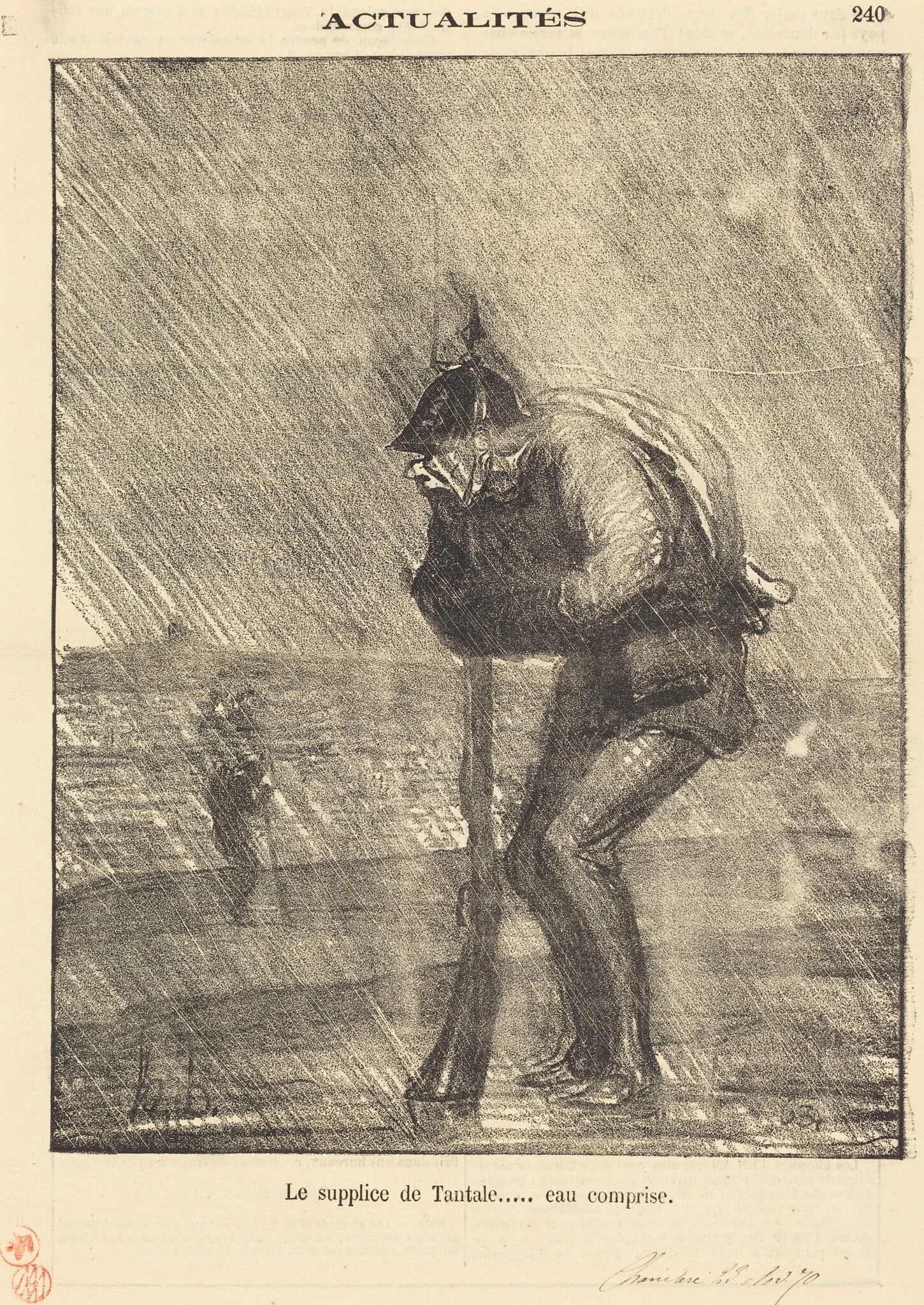Le supplice de tantale... eau comprise, by Honoré Daumier, 1870