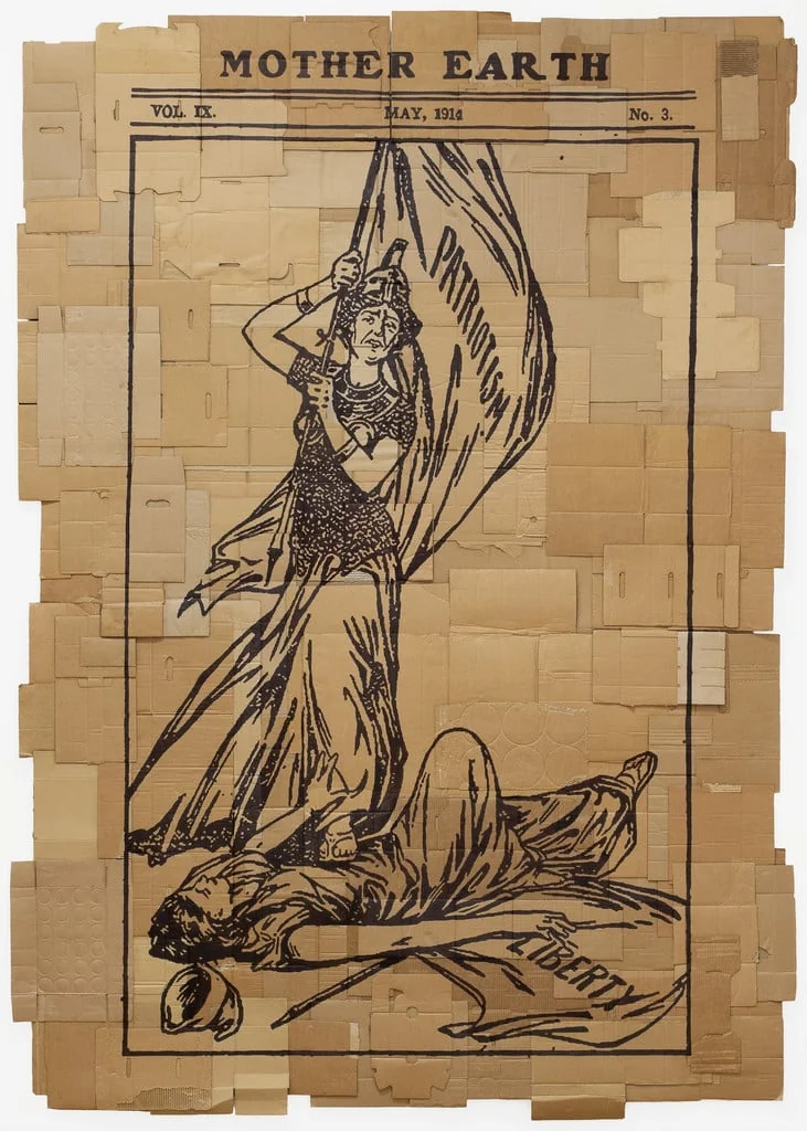 Untitled, by Andrea Bowers, gold, 2012