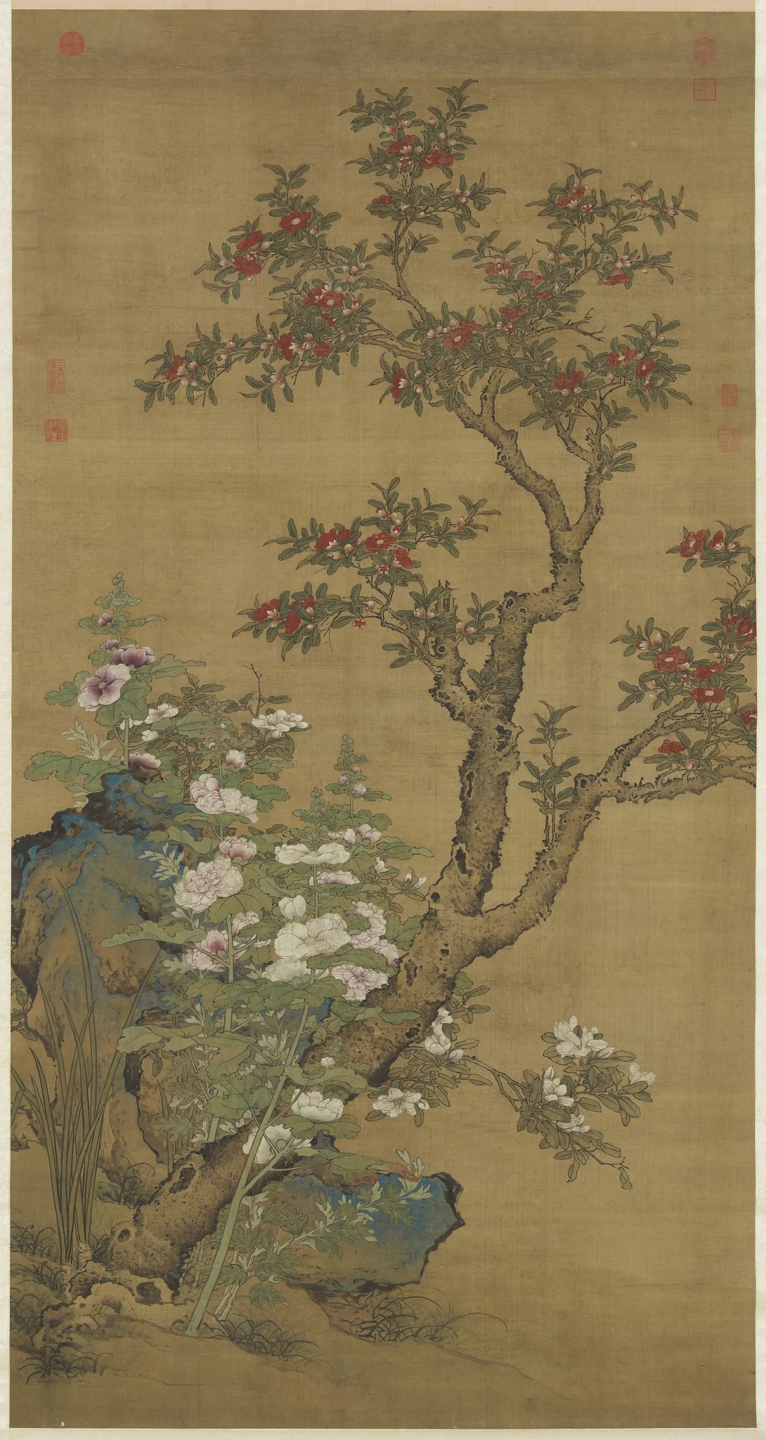 Auspicious Flowers, by Unknown, unspecified