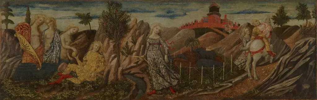 The Story of Oenone and Paris (center panel)