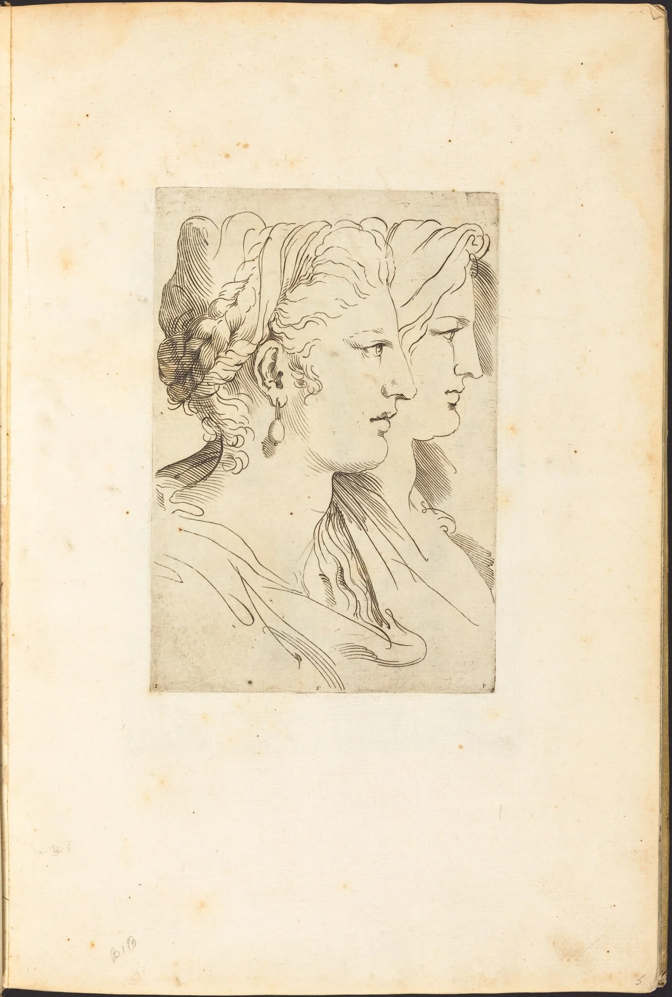 Print from Drawing Book, by Luca Ciamberlano, ink, 1615