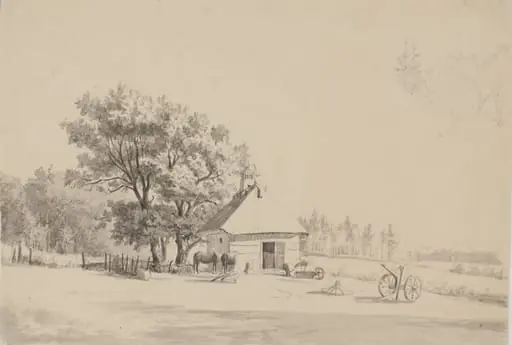 Landskab med en smedje