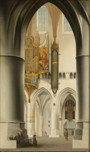 Interieur van de Sint-Bavokerk in Haarlem