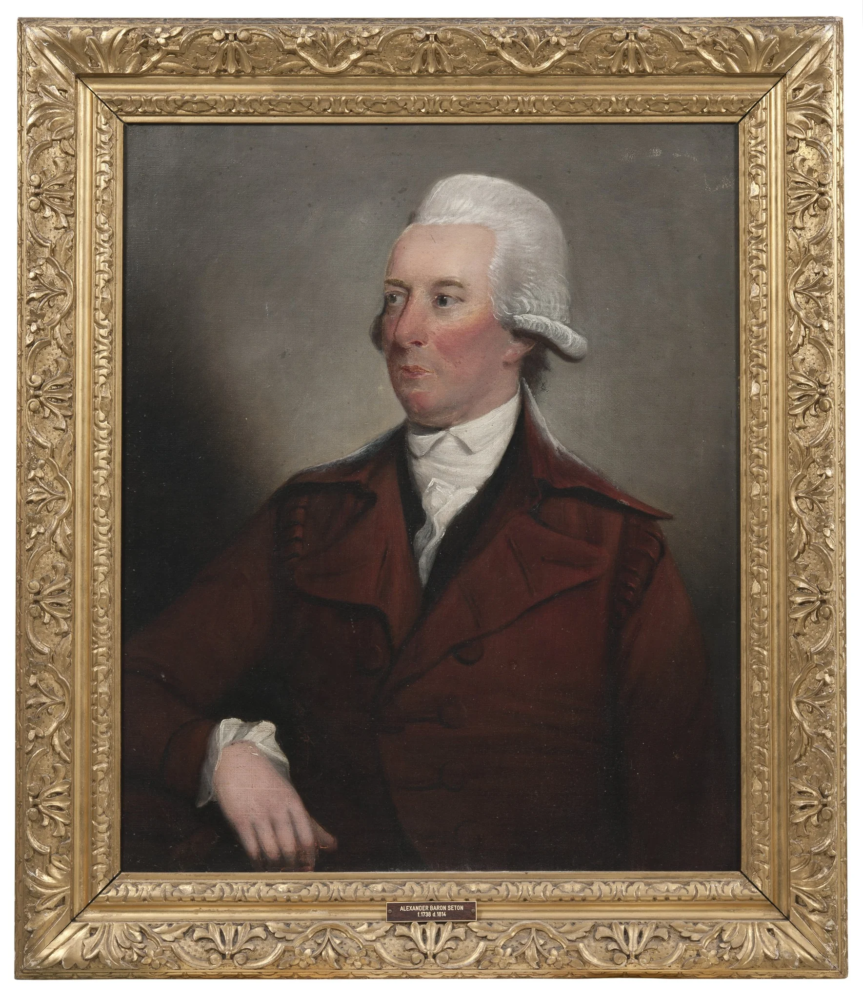 Alexander Baron Seton (1738-1814), jur.dr., godsägare, född i Skottland, verksam i Sverige och Skottland, g.m. 1. Elizabeth Angus, 2. Anne Innes of Cathlow, systerson till och adopterad av George Seton