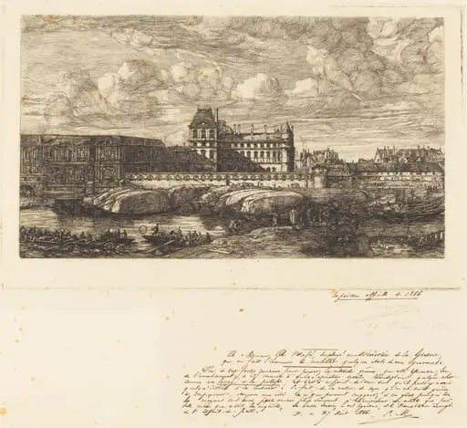 L'ancien Louvre d'après une peinture de Zeeman, 1651 (The Old Louvre, from a Painting by Zeeman, 1651)